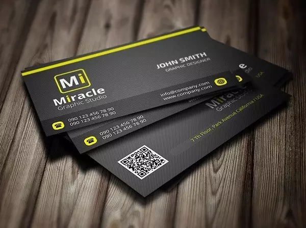 business card，Design，QR code，plane，